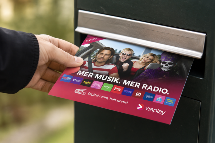 Viaplay skickar direktreklam för DAB+ till svenska hushåll