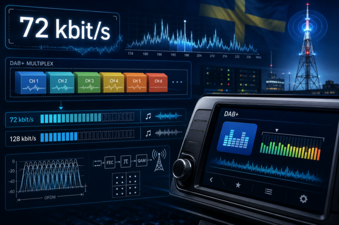 Så påverkas DAB-ljudet av 72 kbit/s